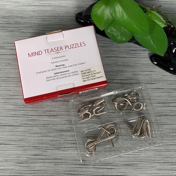 🍁Mind Teaser Puzzles - Set of Four Steel Puzzles - Picture 5 of 5